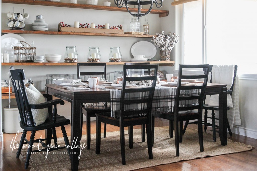 Black Dining Room Chair Makeover by The Wood Grain Cottage