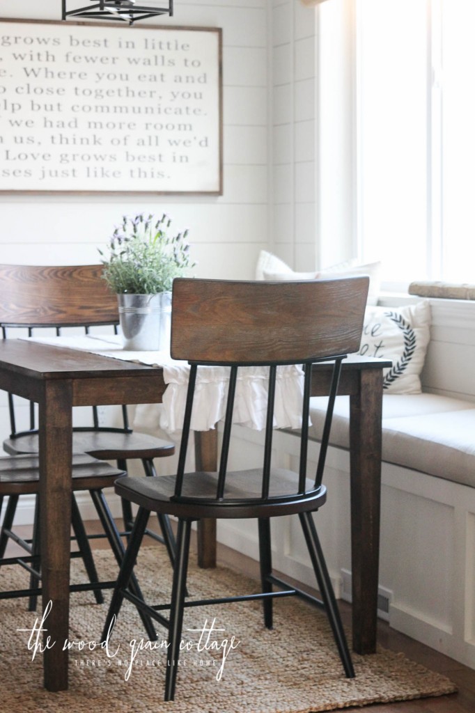 Breakfast Nook Table Makeover by The Wood Grain Cottage