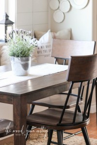 Breakfast Nook Table Makeover by The Wood Grain Cottage