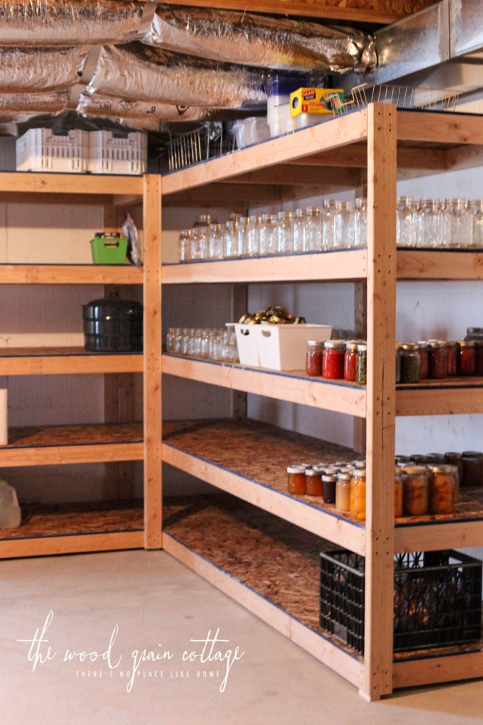 Diy Basement Shelving The Wood Grain Cottage