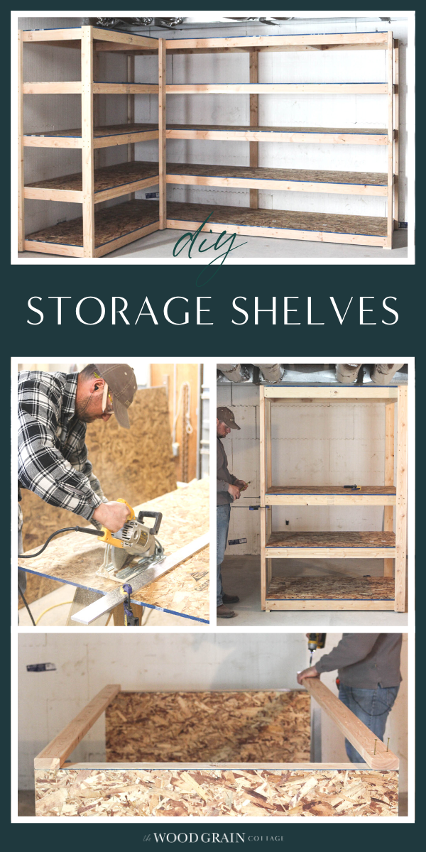 Diy Basement Shelving The Wood Grain, How To Build Deep Storage Shelves