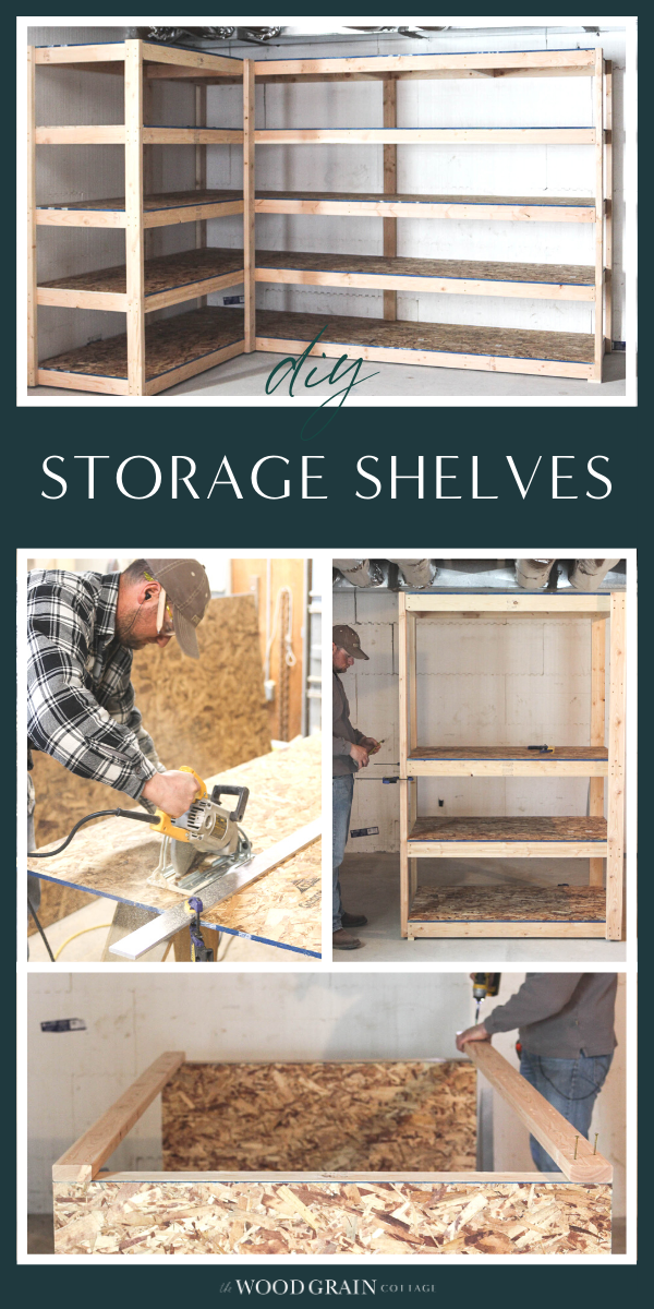 Organizing Basement Shelves-Adding Color to Storage Spaces