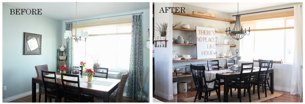 Dining Room Before & After By The Wood Grain Cottage
