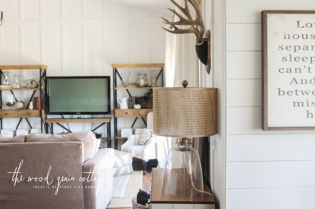 Living Room Shelving: Before & After by The Wood Grain Cottage