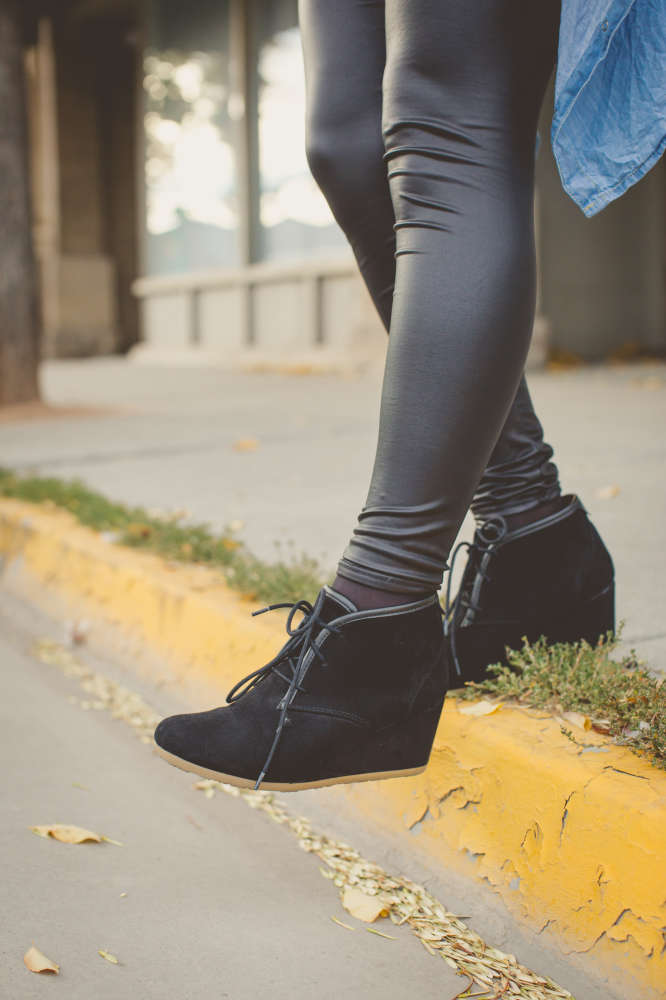 Fashion Friday: Denim & Leather by The Wood Grain Cottage