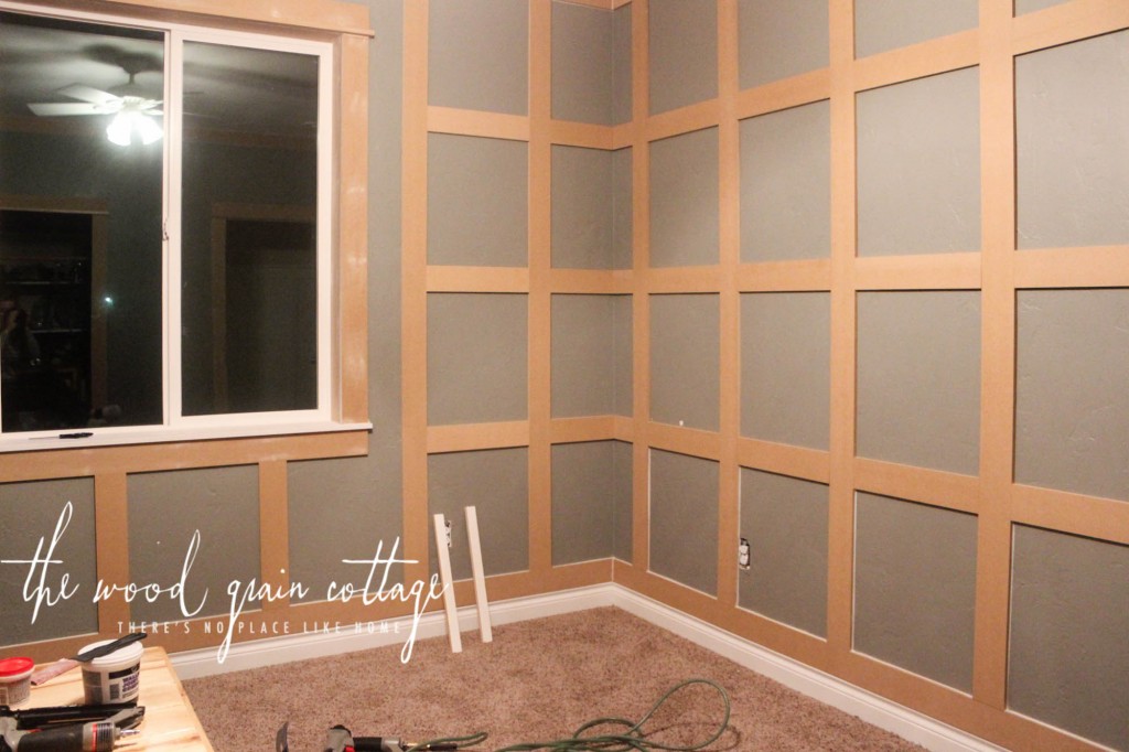 DIY Grid Boad & Batten Walls by The Wood Grain Cottage