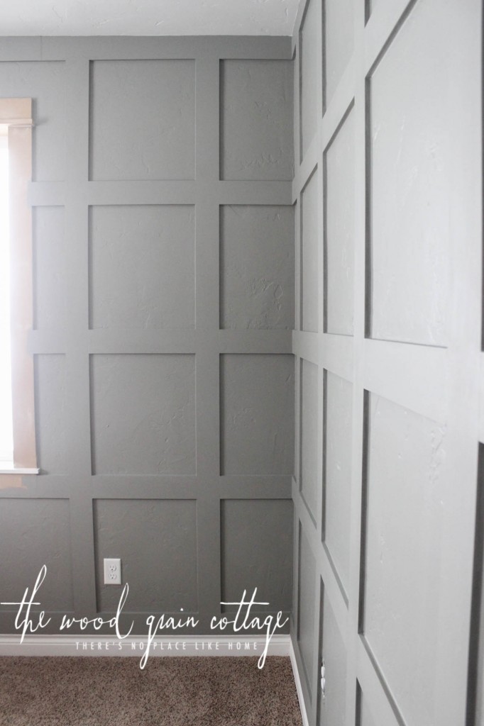 DIY Grid Boad & Batten Walls by The Wood Grain Cottage