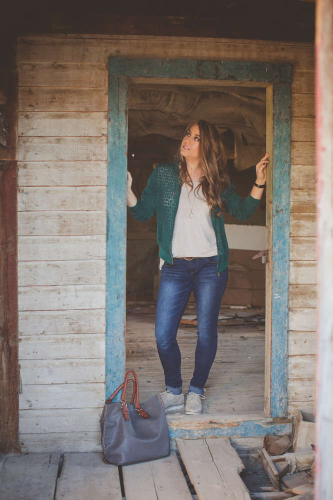 Fashion Friday: Green Lace Bomber Jacket by The Wood Grain Cottage