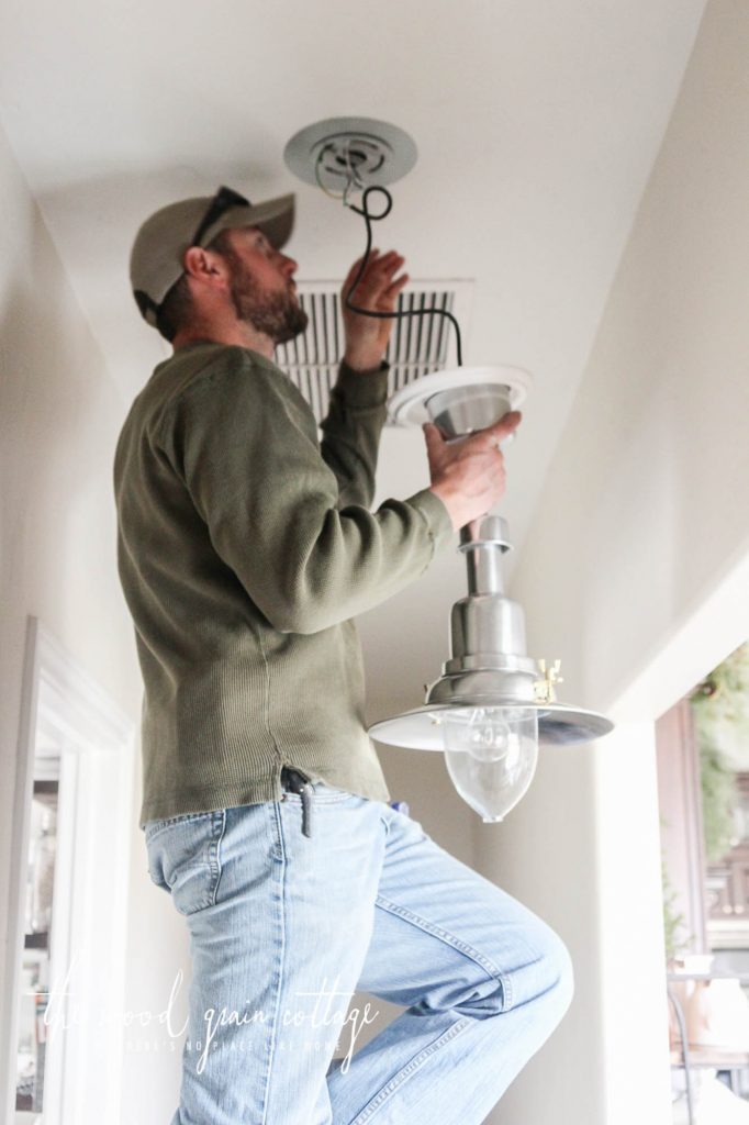 Updating Our Hallway Lighting by The Wood Grain Cottage