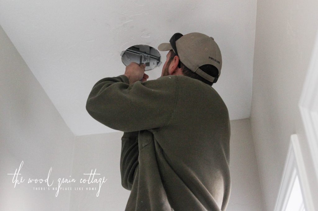 Updating Our Hallway Lighting by The Wood Grain Cottage
