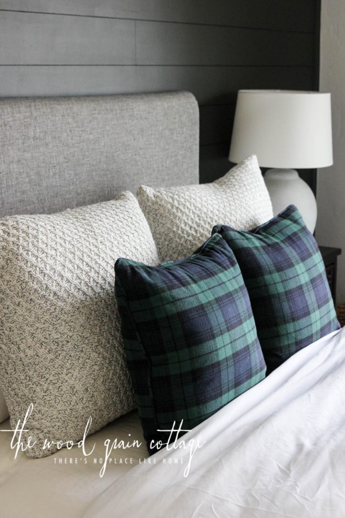 Guest Bedroom Headboard Makeover by The Wood Grain Cottage