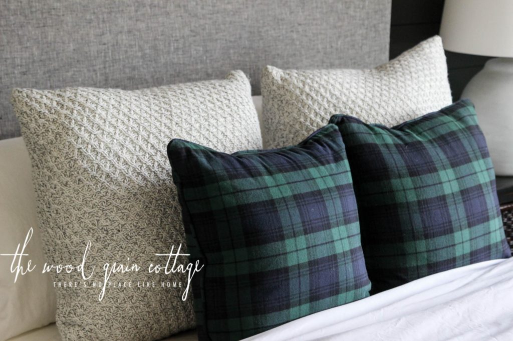 Guest Bedroom Headboard Makeover by The Wood Grain Cottage