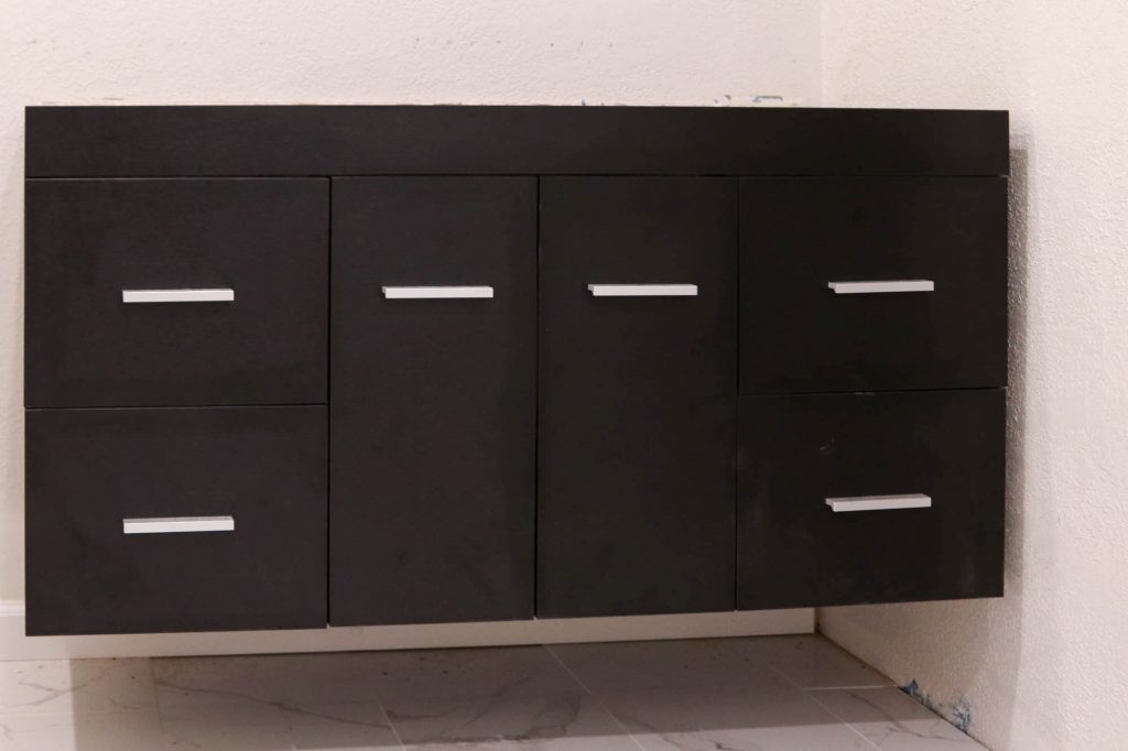 How We Installed Our Floating Vanity by The Wood Grain Cottage