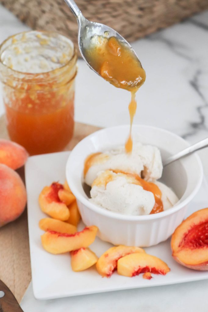 Canned Peach Syrup Recipe by The Wood Grain Cottage