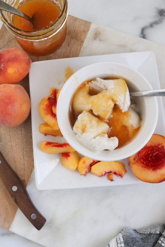 Canned Peach Syrup Recipe by The Wood Grain Cottage