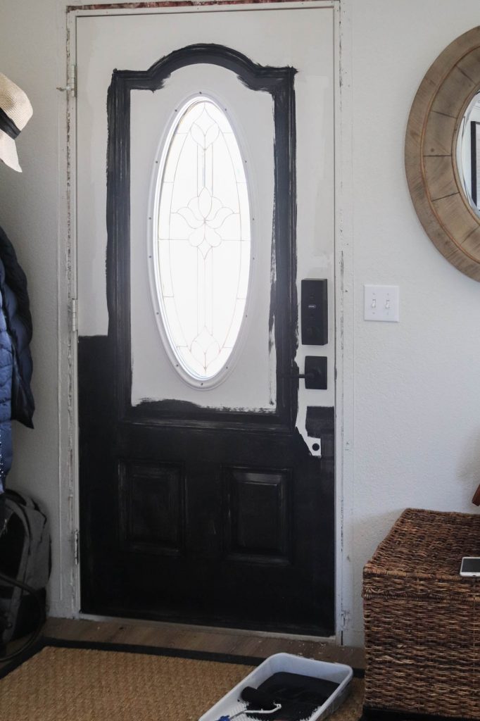 Painted Front Door Interior by The Wood Grain Cottage