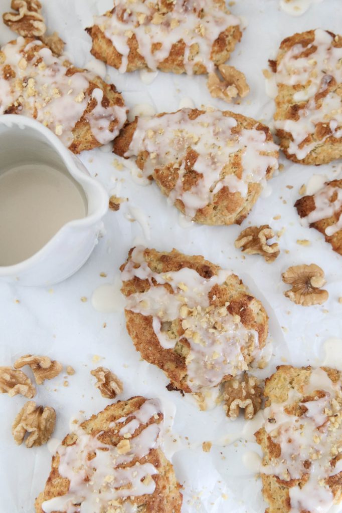 A picture of gluten free banana nut scones.