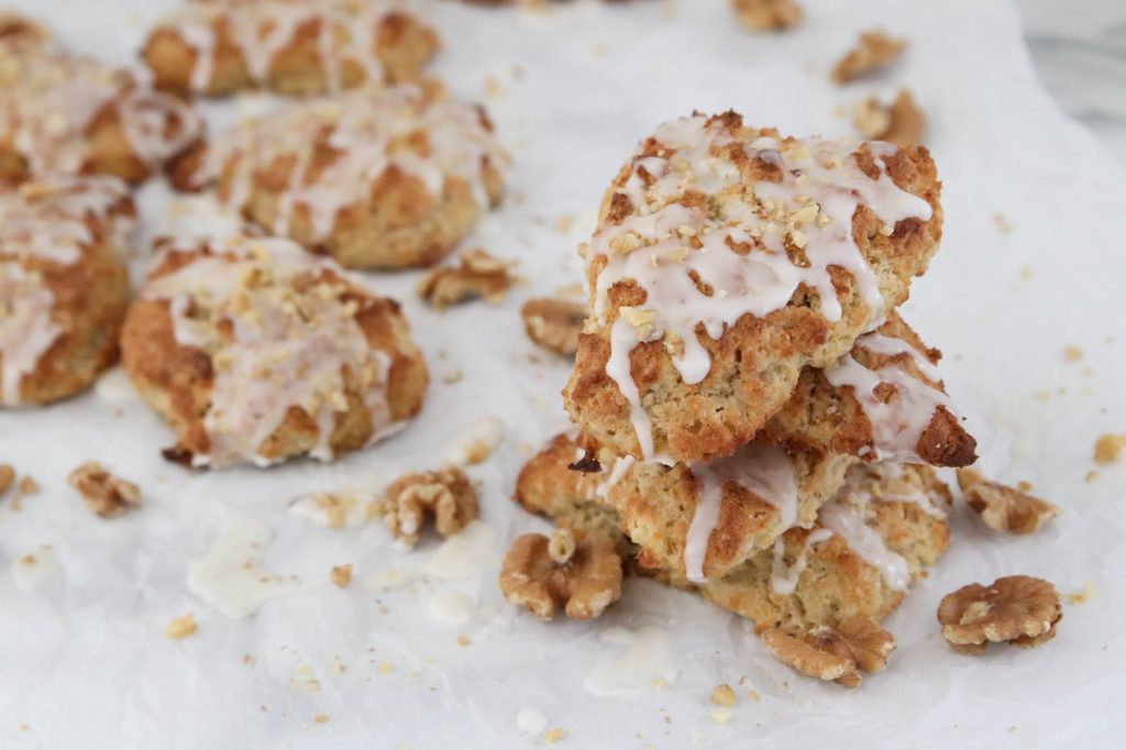 A picture of gluten free banana nut scones.