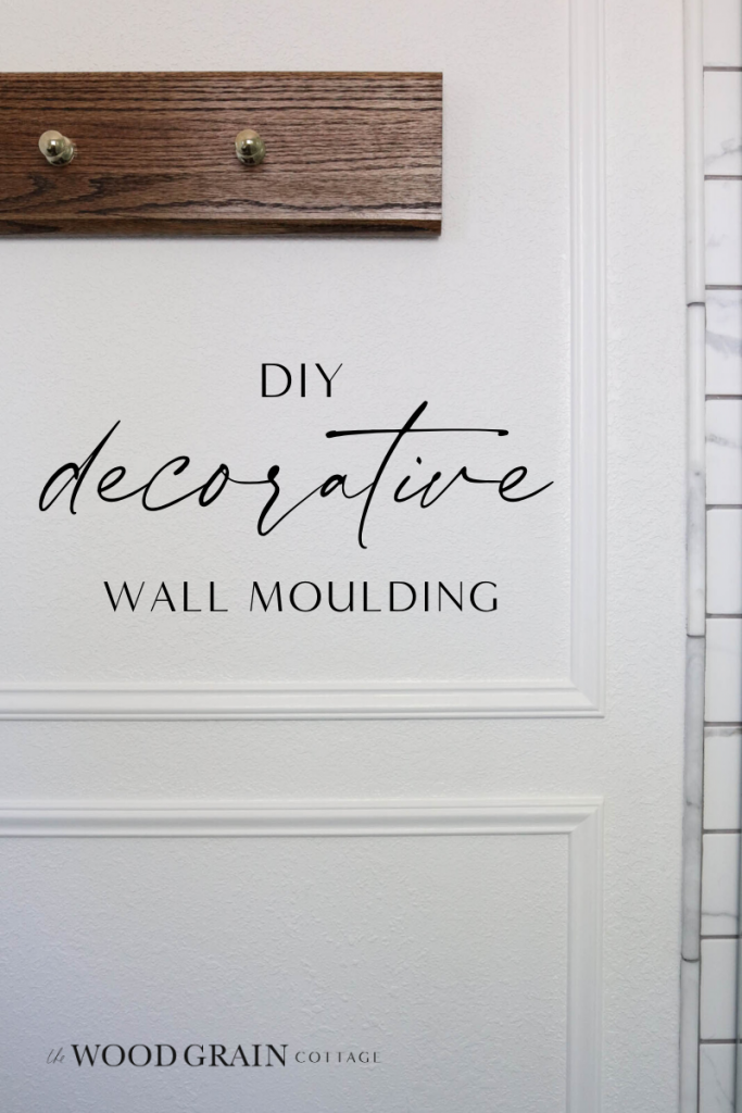 A picture of DIY wall moulding. 