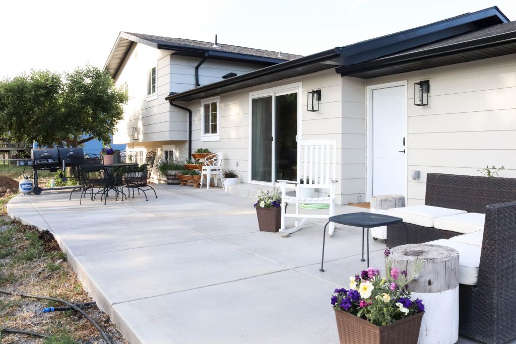 A picture of our new back patio. 