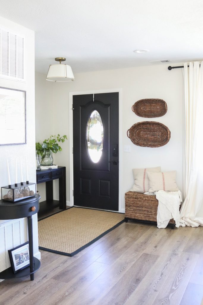 A picture of our entry way decorated for Summer. 