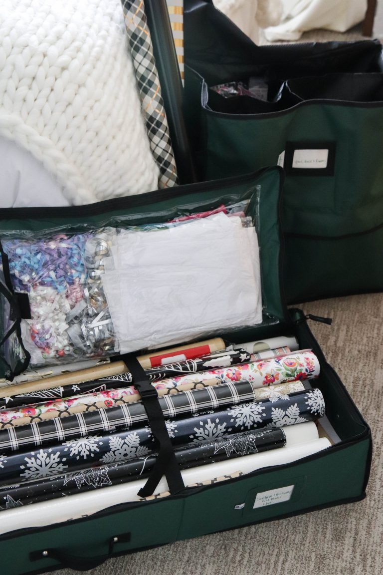 How I Organize Our Wrapping Paper