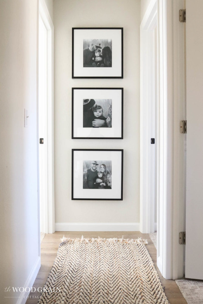 A picture of the hallway after we remodeled it