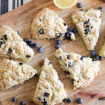 A picture of the gluten free lemon blueberry scones.