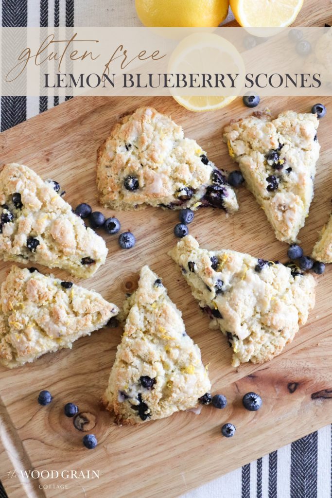 A picture showing the lemon blueberry gluten free scones. 