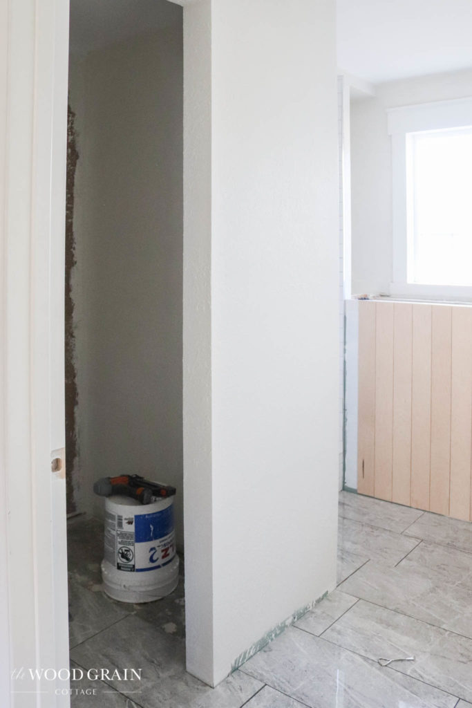 A picture of the bathroom planking.
