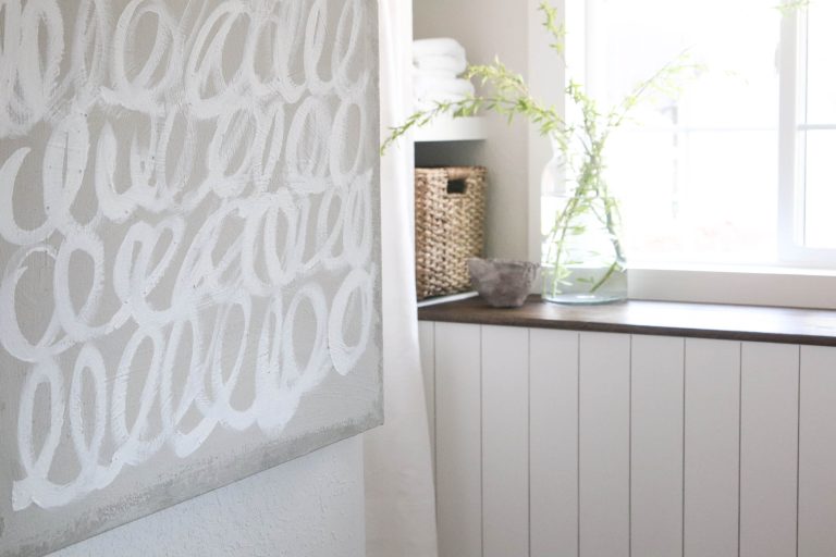 Creating Free Artwork For Our Downstairs Bathroom