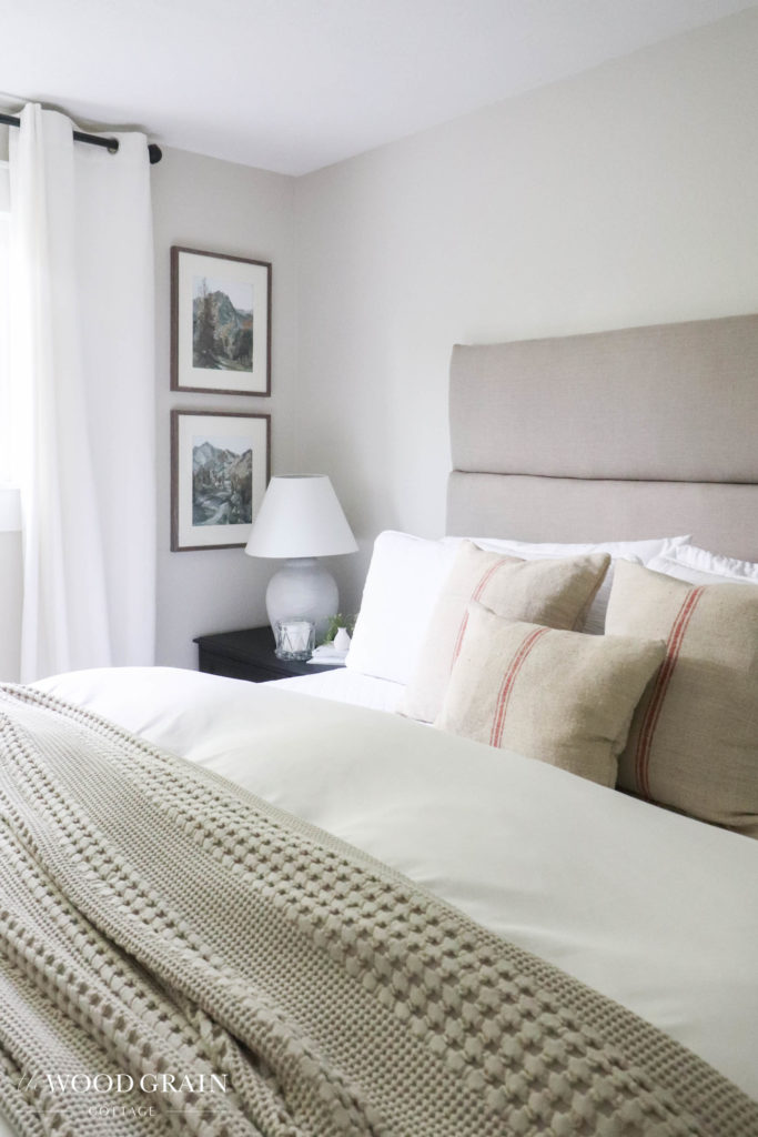 A picture of our finished headboard. 