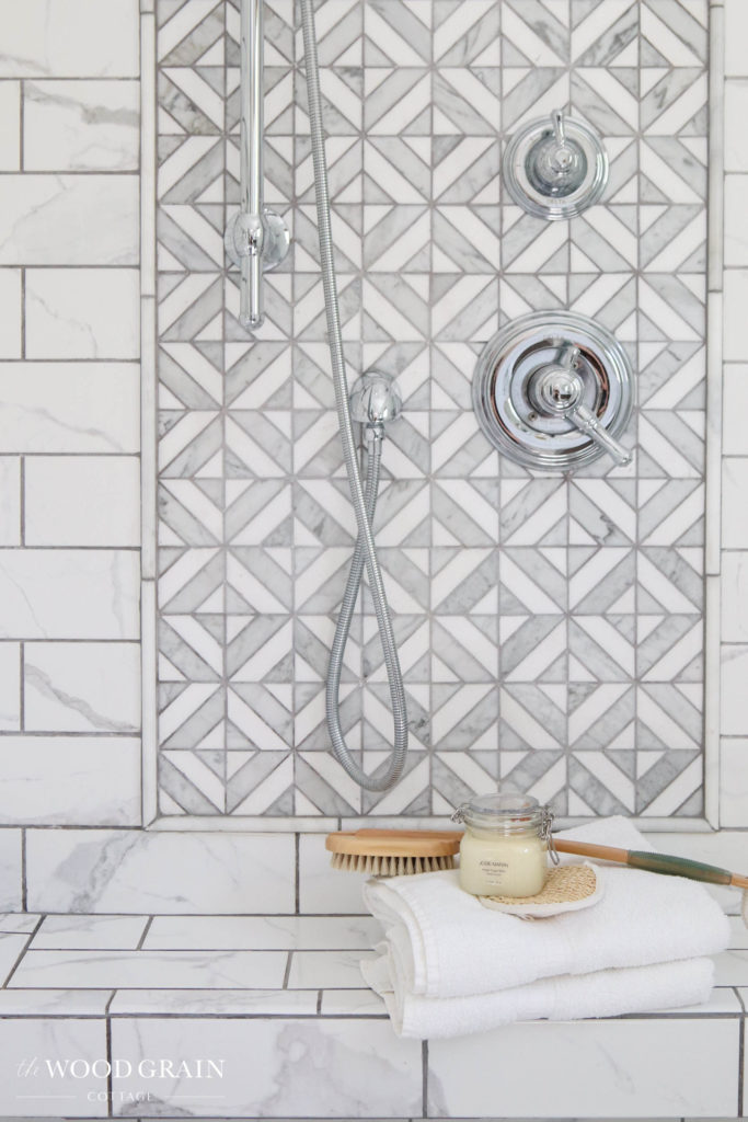 A close up picture of the shower. 