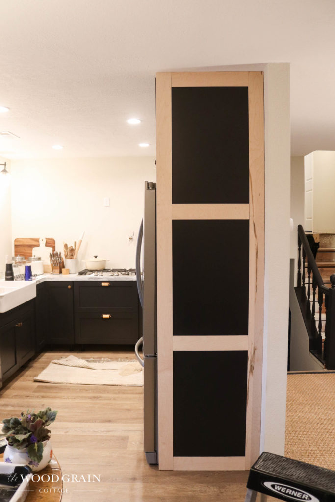 A picture of the trim work being installed.