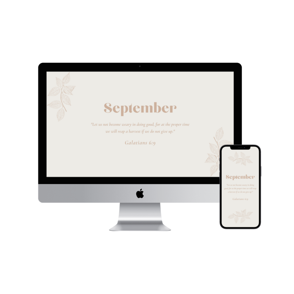 A picture of the background and calendar on a computer and phone.