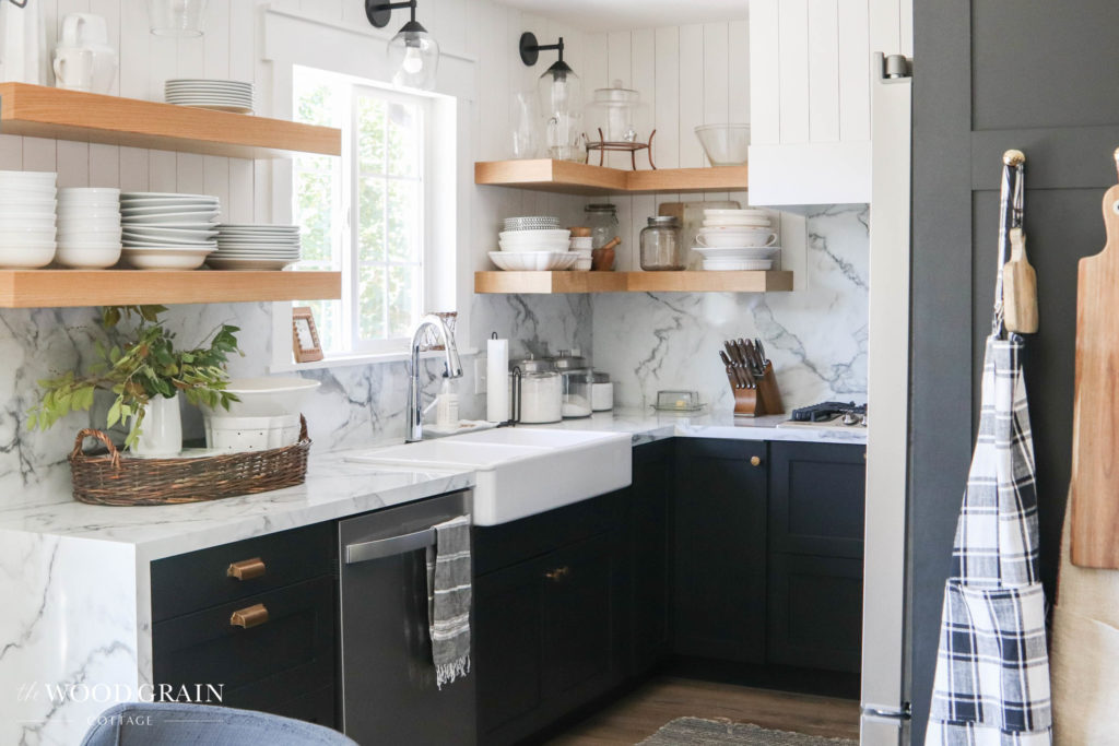 A picture of our finished kitchen remodel. 