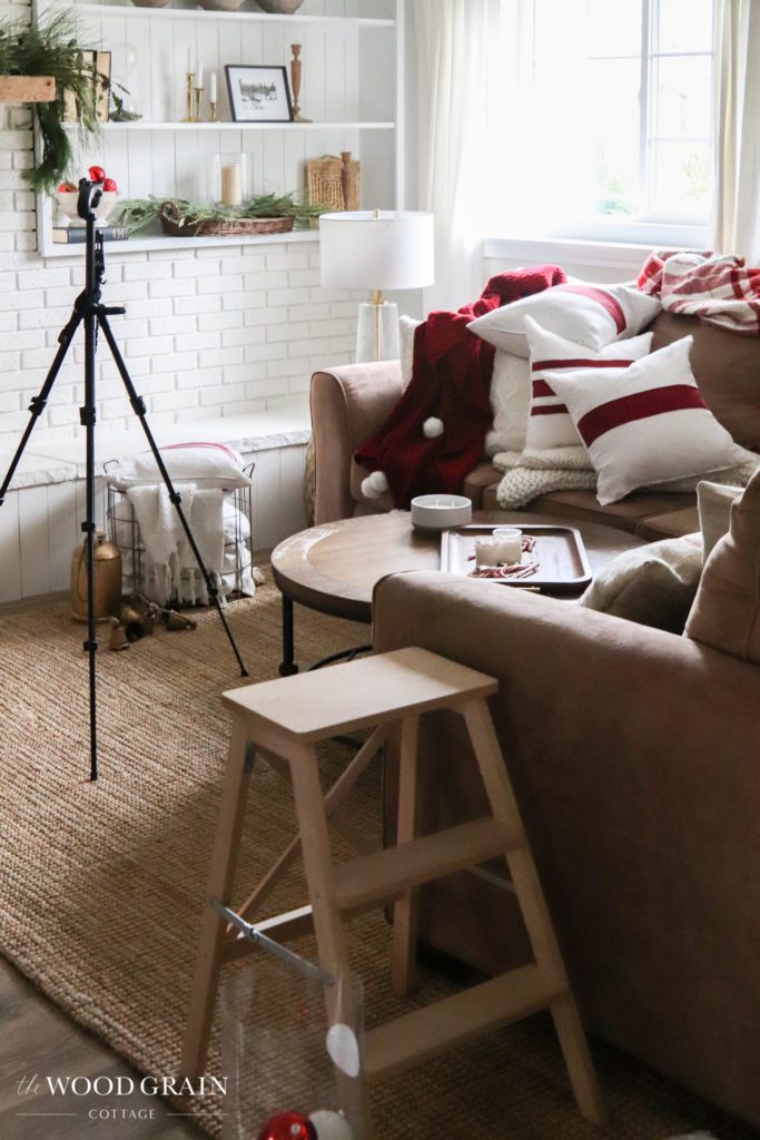 A behind the scenes picture of our Christmas photoshoot.