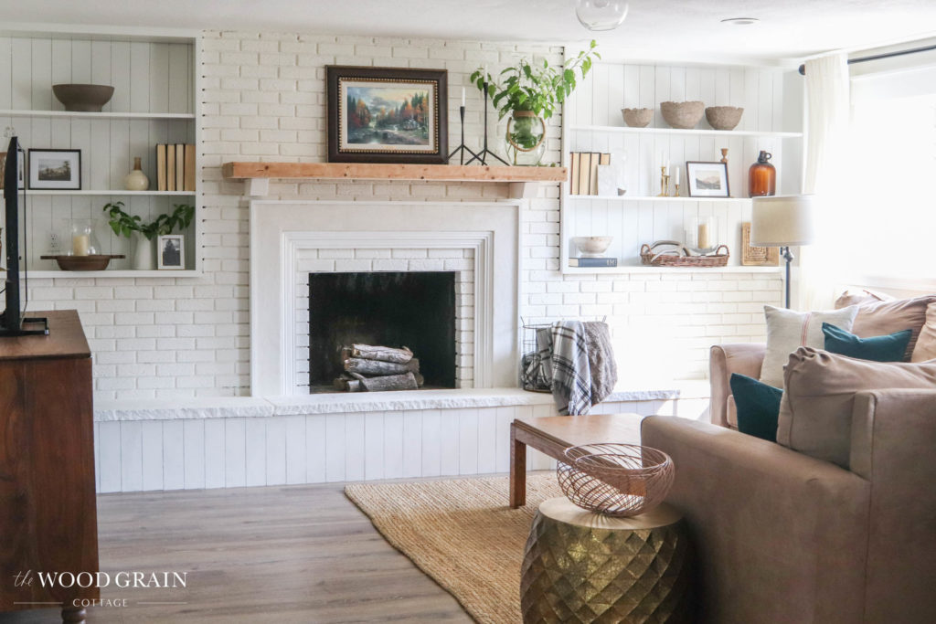 A picture of our finished fireplace.