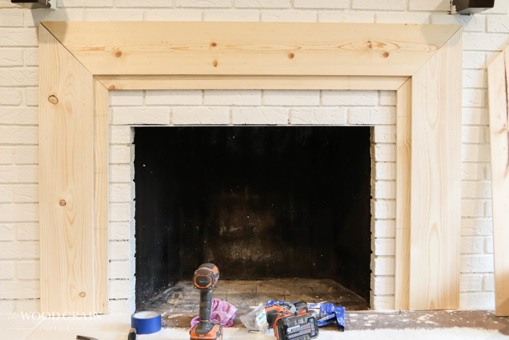 A picture of the second layer of trim installed. 