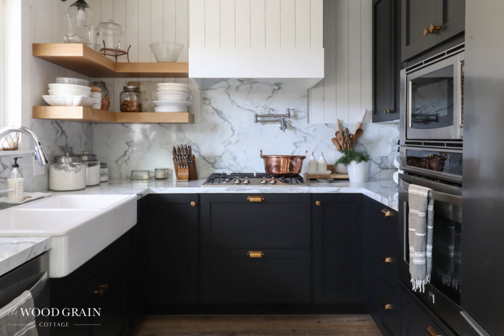 A picture showing our finished kitchen remodel. 