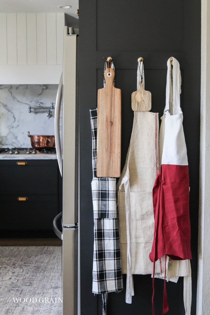 A picture of our kitchen apron wall. 