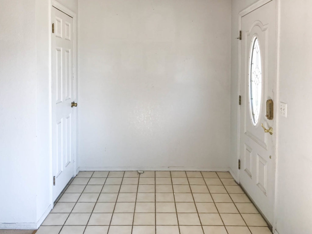 A picture of our entry way when we bought the house. 