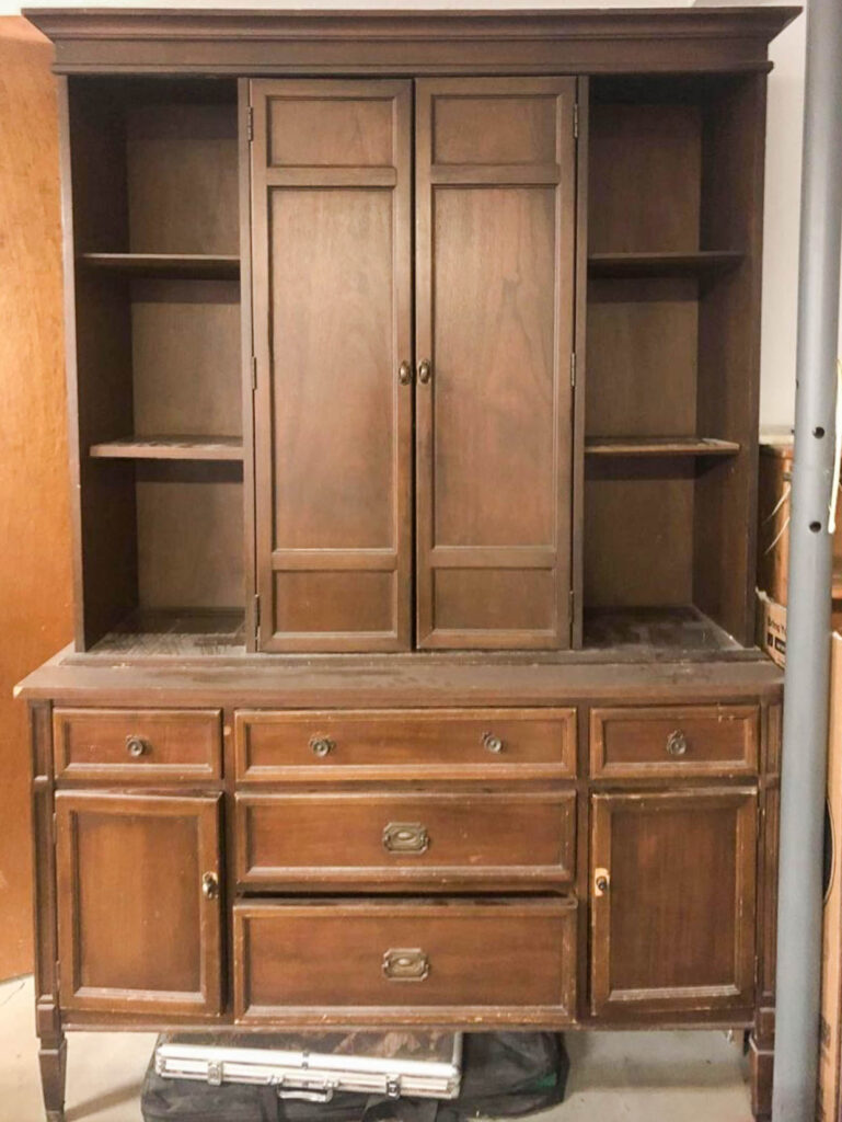 A picture of our new china hutch.