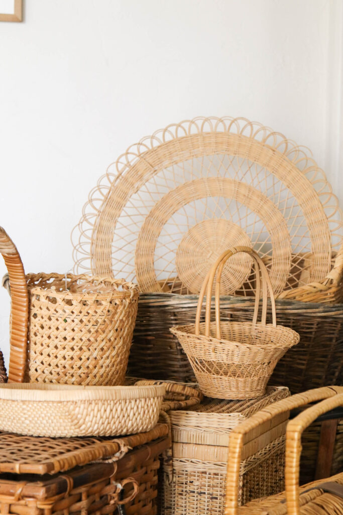 A picture showing my new basket collection.