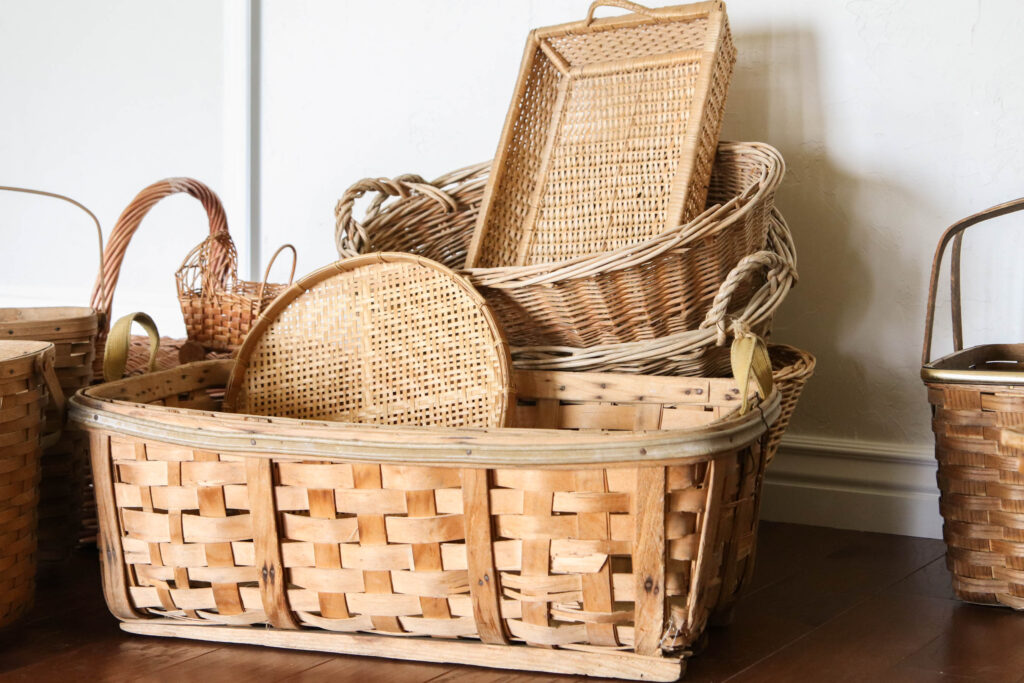 A picture of my basket collection.