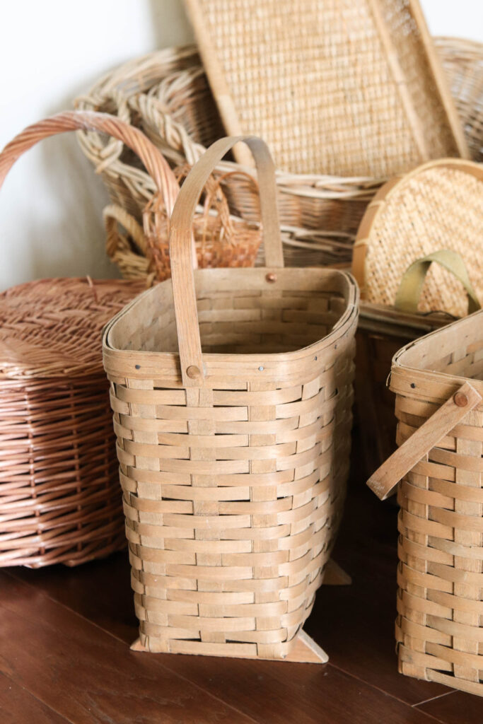 A picture of my basket collection.